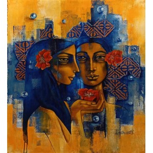 Shaista Momin, Untitled, 24 x 30 Inch, Acrylic on Canvas, Figurative Painting, AC-SHM-045